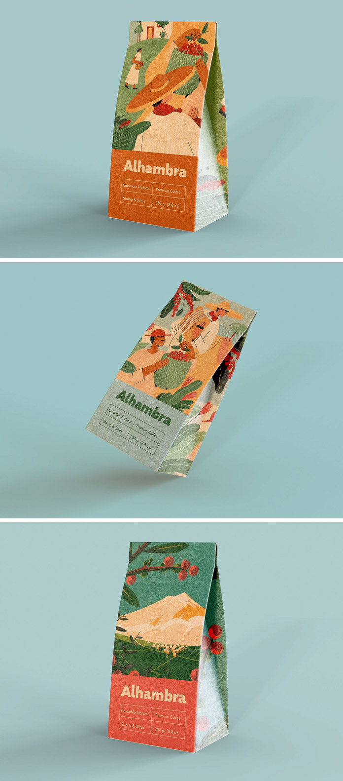 Alhambra Coffee Packaging Design by Gulshan Mirzayeva