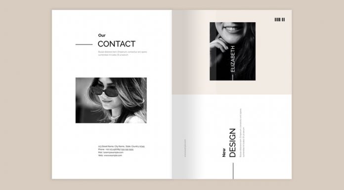 Black & White Magazine InDesign Template by PixWork