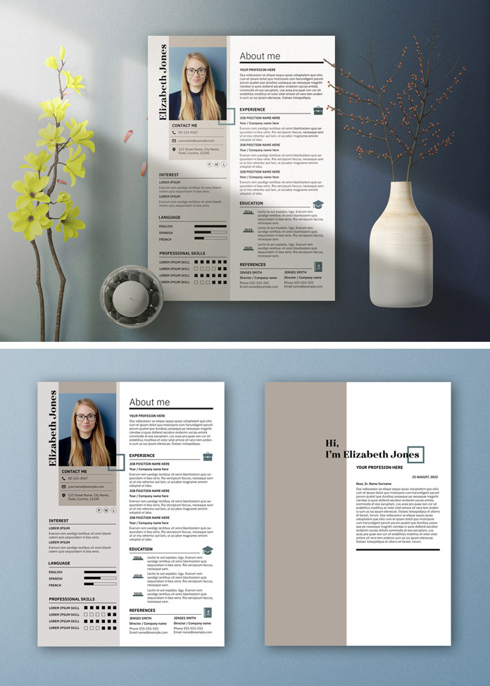 Download a professional resume and curriculum vitae template for Adobe InDesign