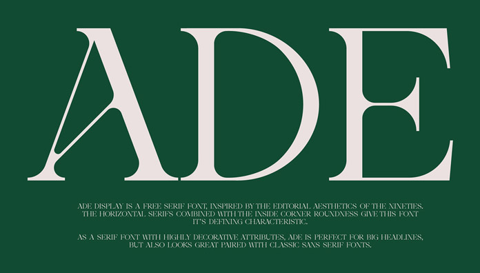 Ade Display - Free Serif Font