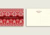 Christmas Postcard Templates with Knitted Pattern Textures for Adobe Illustrator