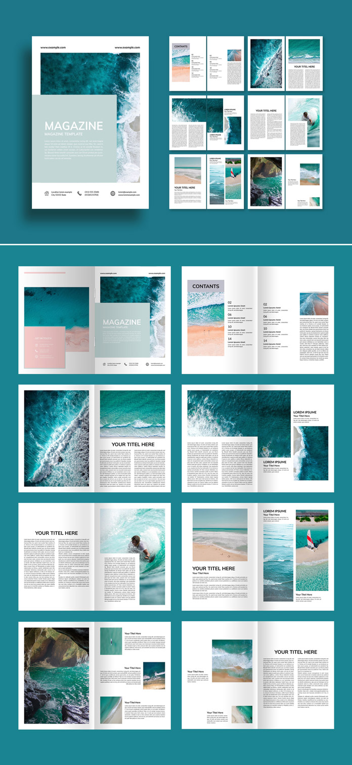 Customizable Magazine Template for Adobe InDesign