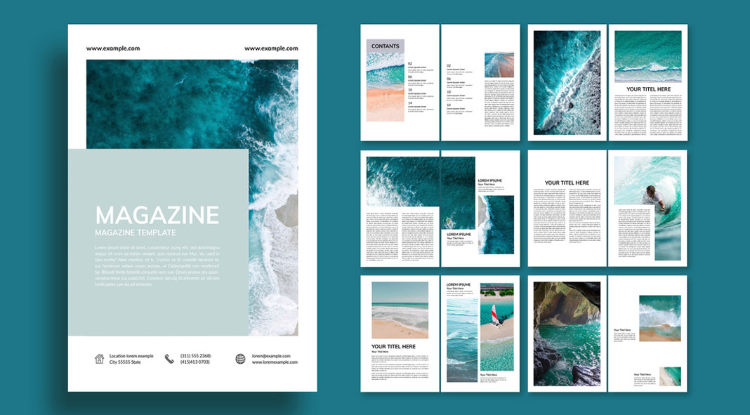 Customizable Magazine Template for Adobe InDesign