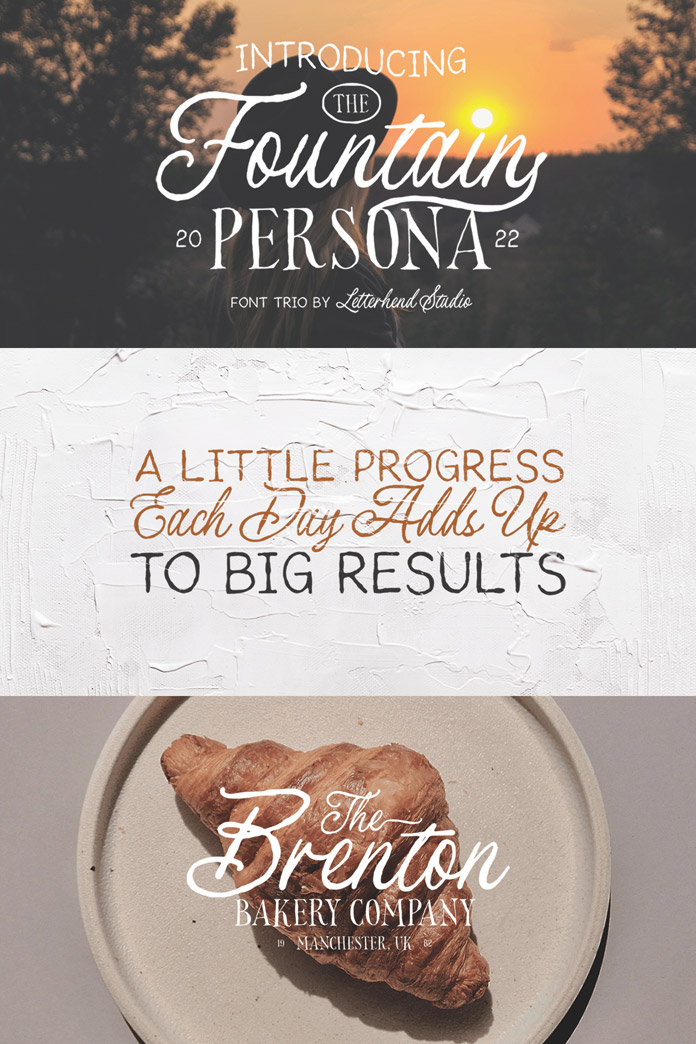 Fountain Persona Fonts by Letterhend Studio