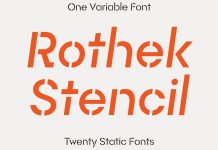 Rothek Stencil font family by Groteskly Yours