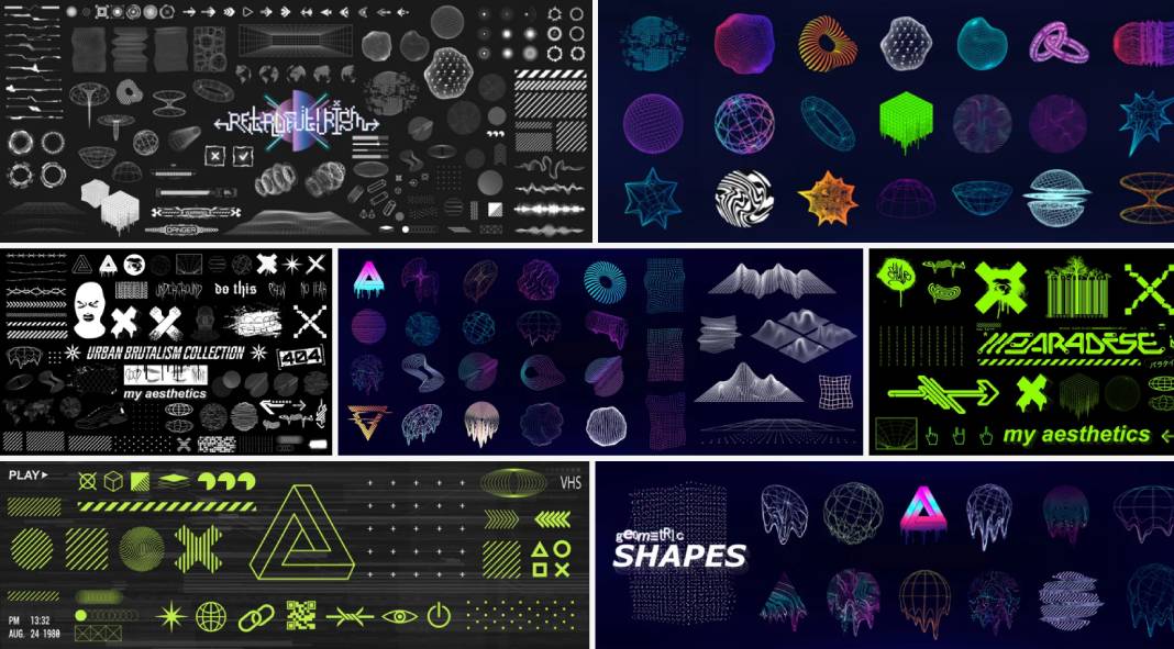 Download 90s-inspired retro vector graphics by SergeyBitos on Adobe Stock