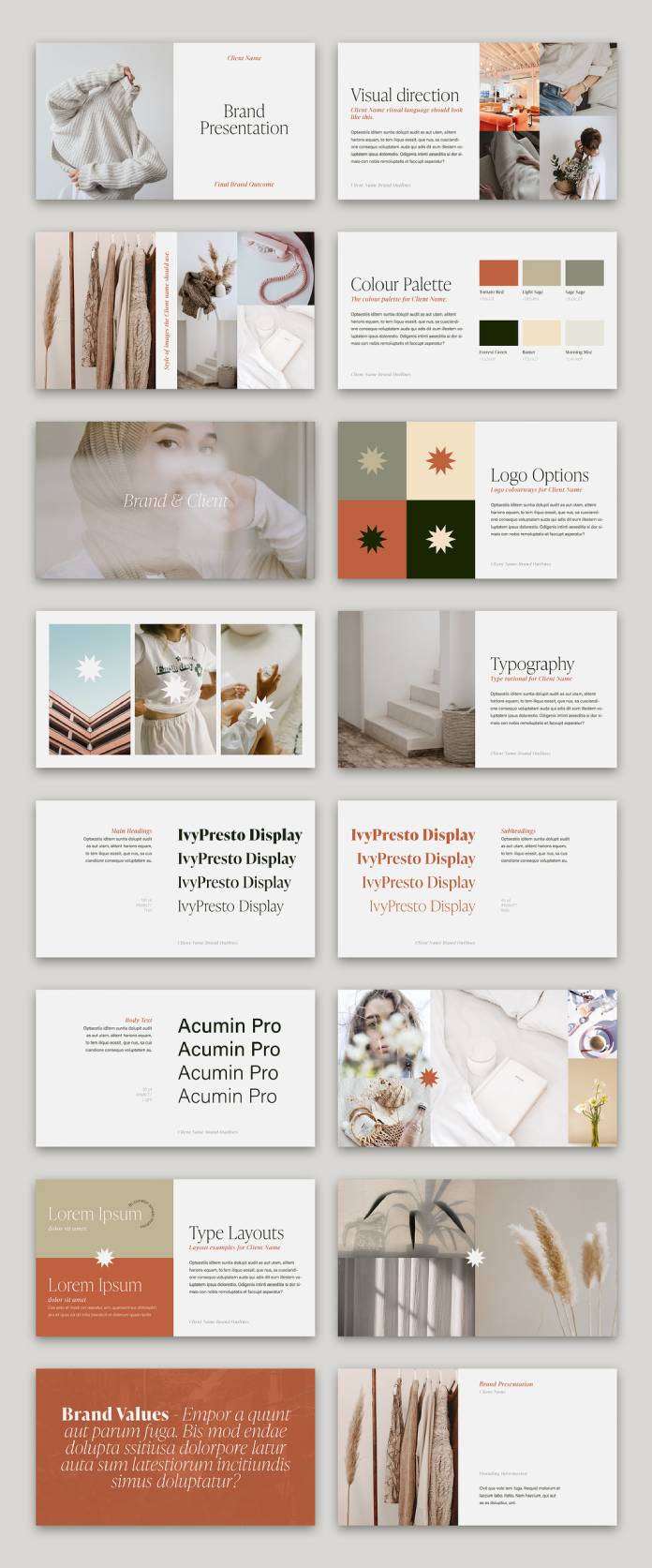 Simple Brand Guidelines Presentation Template for Adobe InDesign