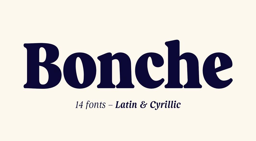Bonche font family by Nasir Udin