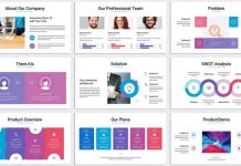 Download Pitch Deck Presentation Template with Infographics for Adobe InDesign