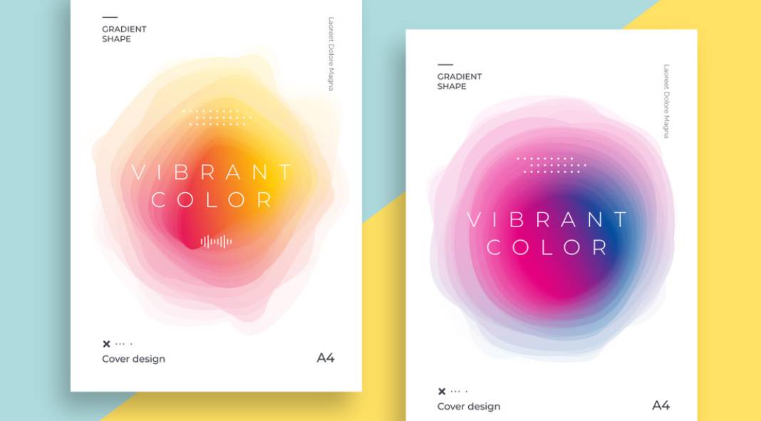 Modern and Minimalist Poster Templates with Abstract Gradients for Adobe Illustrator
