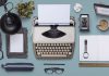 PSD Mockup Scene Creator: Vintage Typewriters with Travel & Desk Accessories