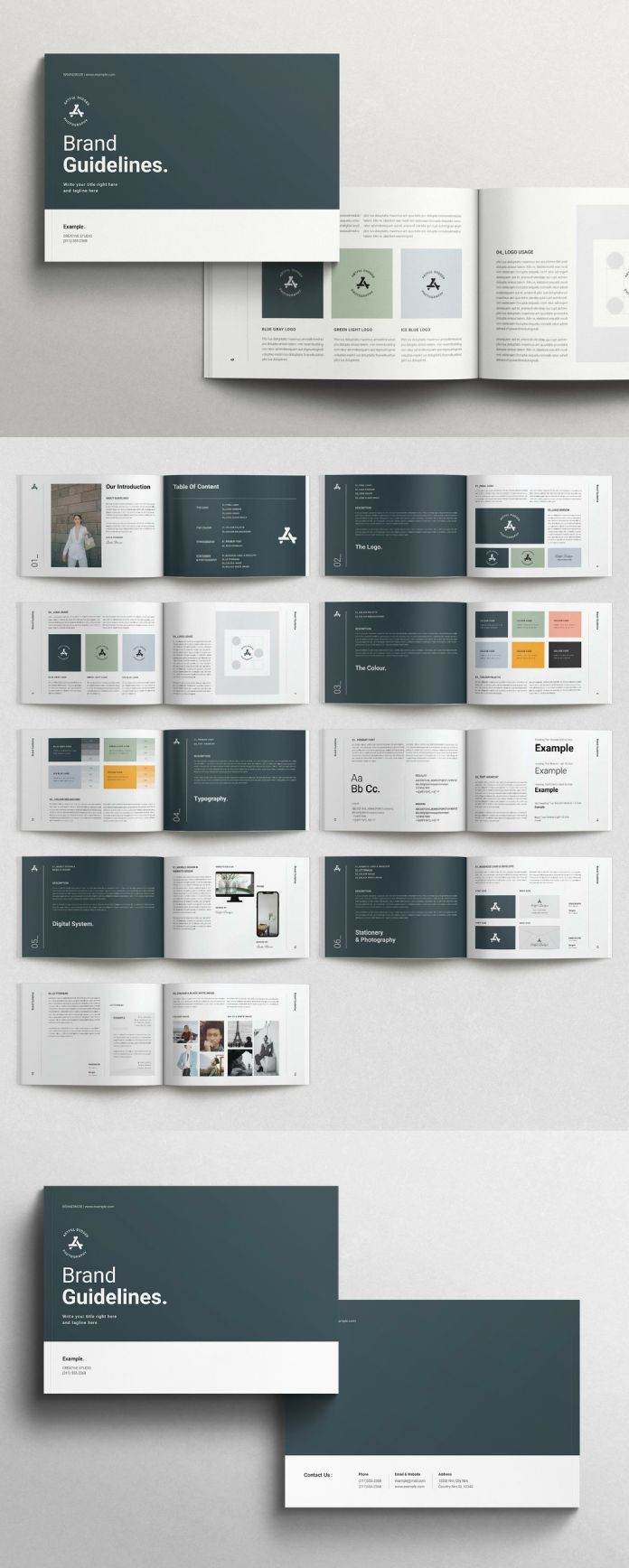 Landscape Format Brand Guidelines Template by TemplatesForest