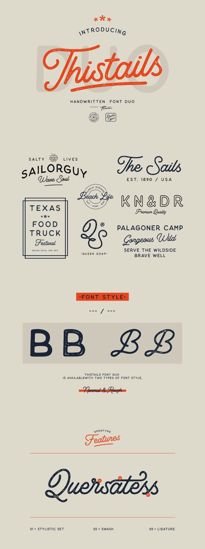 Thistails Font Duo by Pana Type & Studio