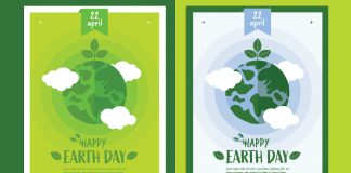 Happy Earth Day Poster Template for Adobe Illustrator