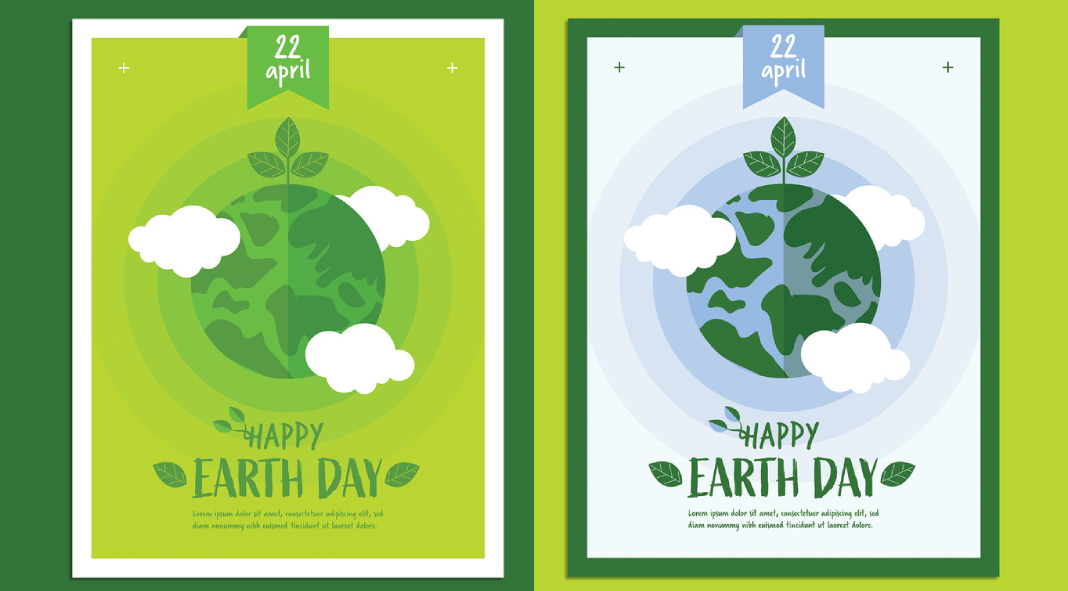 Happy Earth Day Poster Template for Adobe Illustrator
