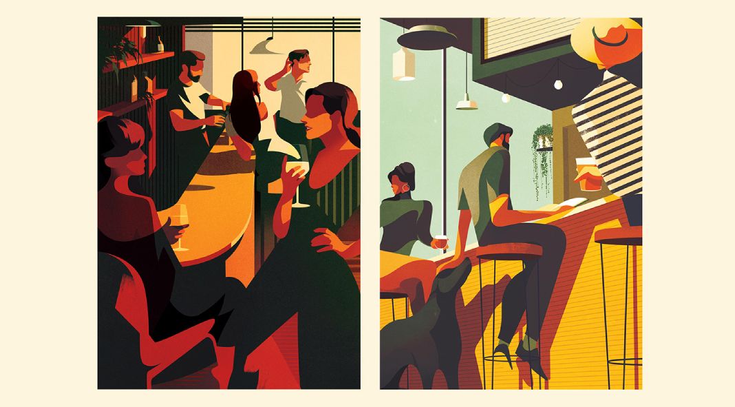 Bar Illustrations by Charlie Davis