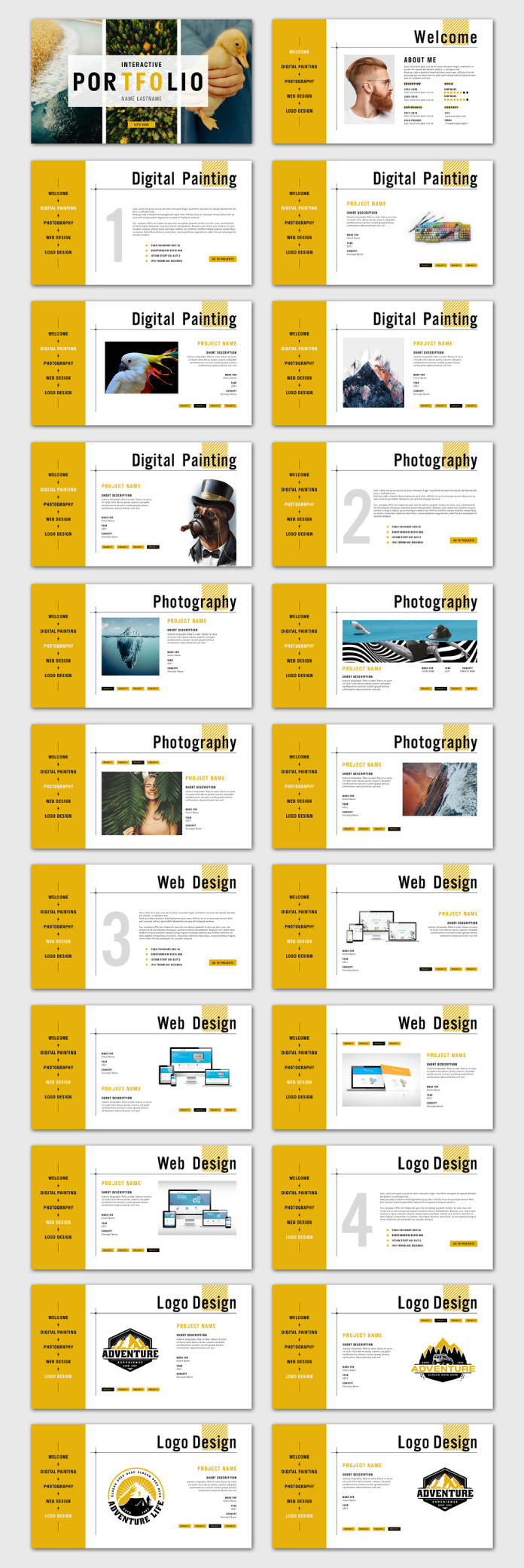Interactive Portfolio Template for Adobe InDesign