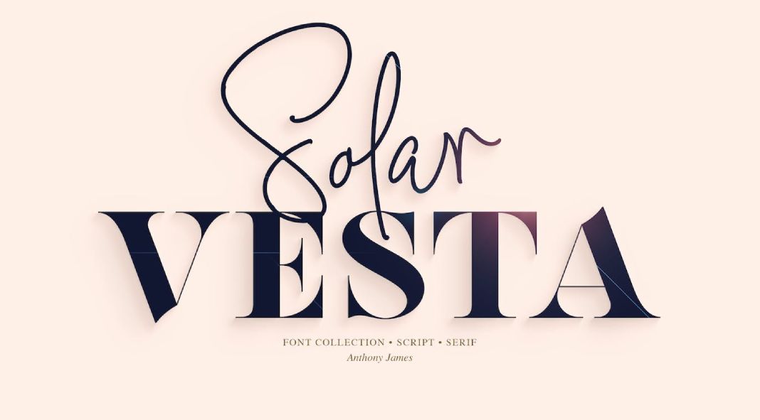 Solar Vesta font collection