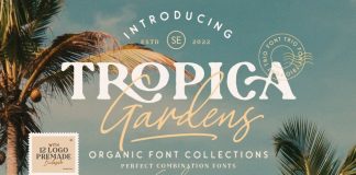 Tropica Gardens Fonts plus Logos by Sarid Ezra