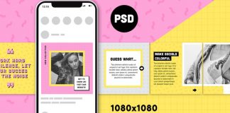 Colorful Eighties-Style Instagram Post Templates