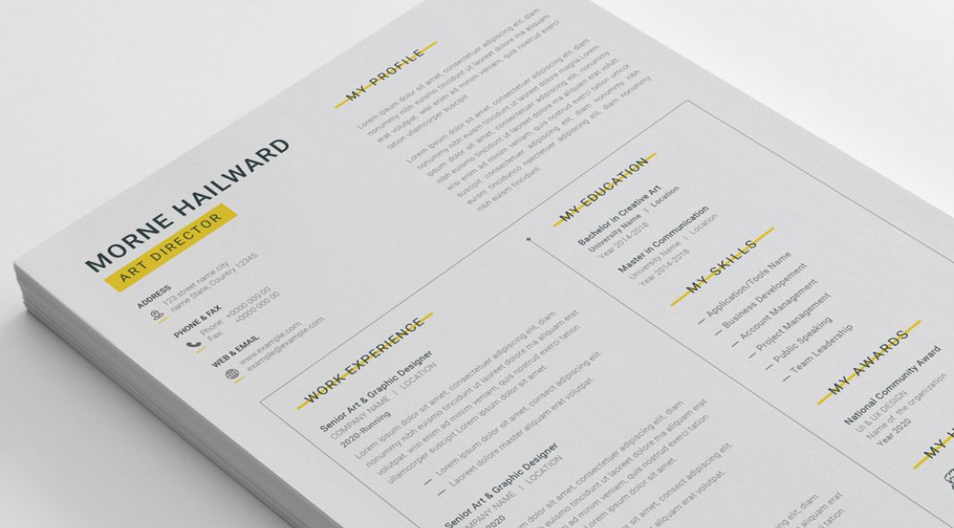 Cv/Resume Template with Cover Letter