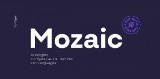 Mozaic font family by TipoType