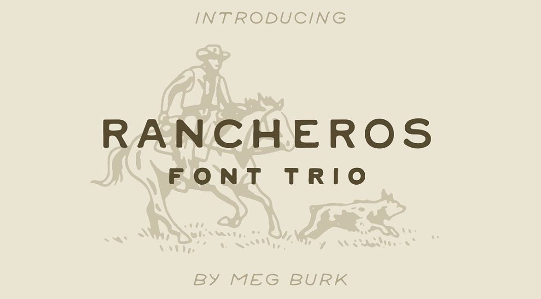 Rancheros - Western Font Trio by Meg Burk