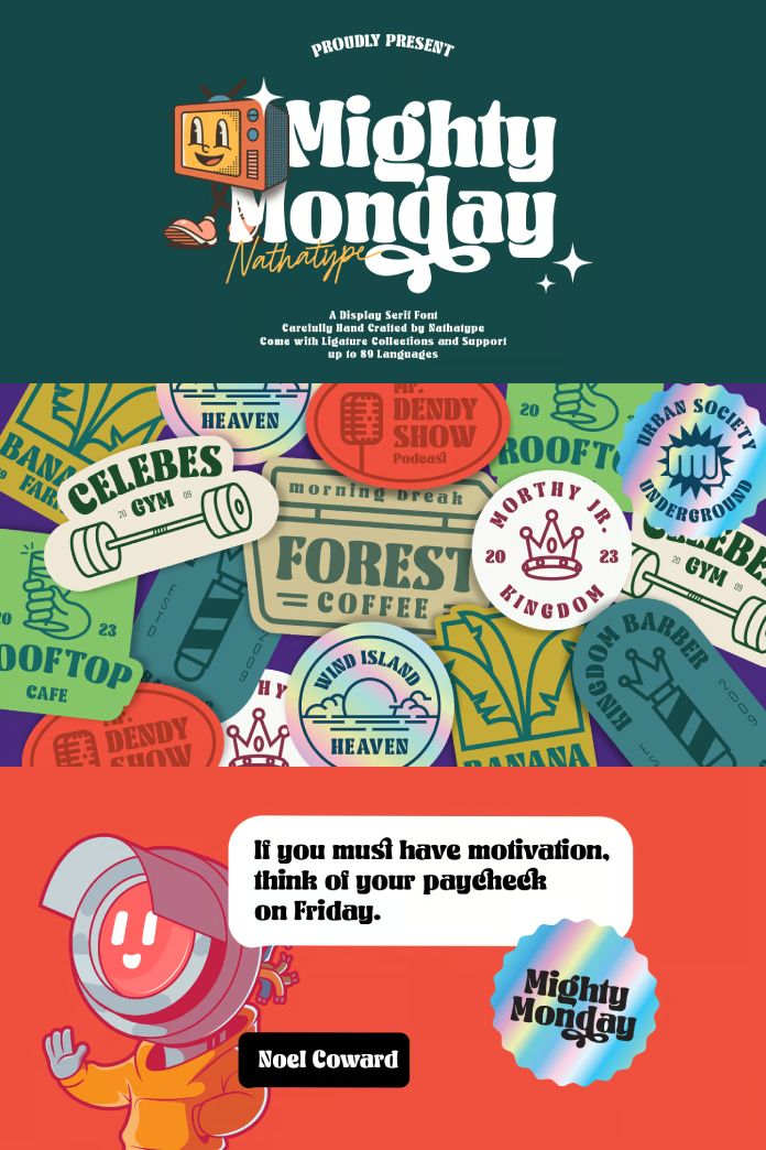 Mighty Monday Font by Nathatype