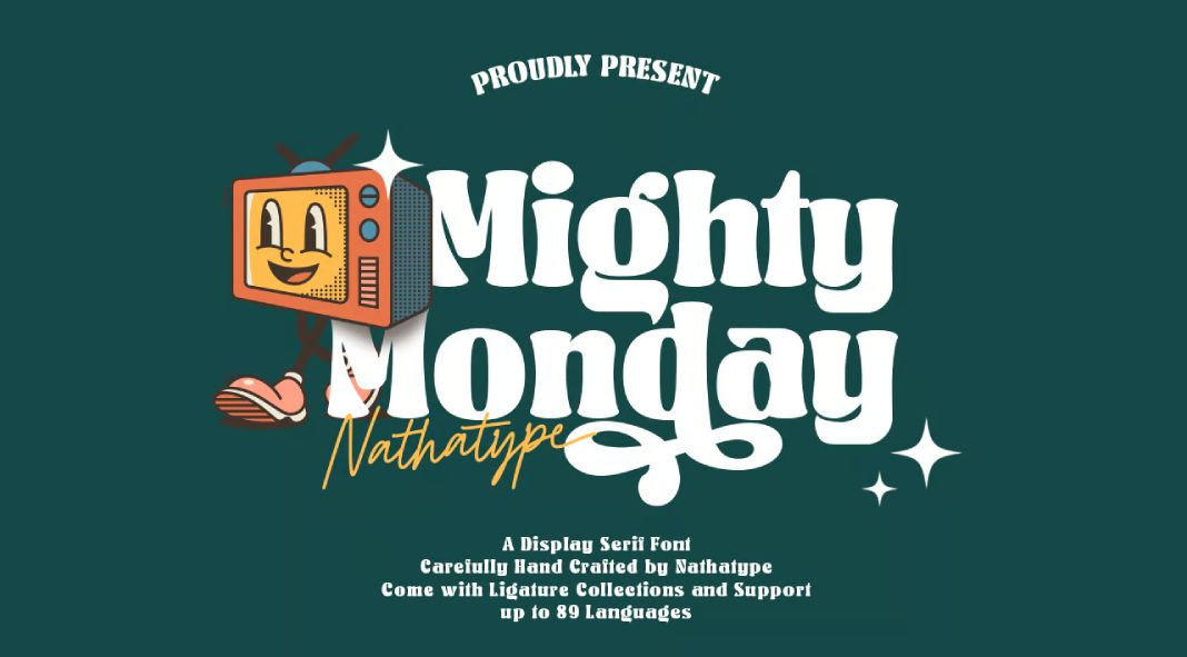 Mighty Monday Font by Nathatype