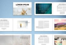 Minimal and Modern Landscape Magazine Template by McLittle Stock.