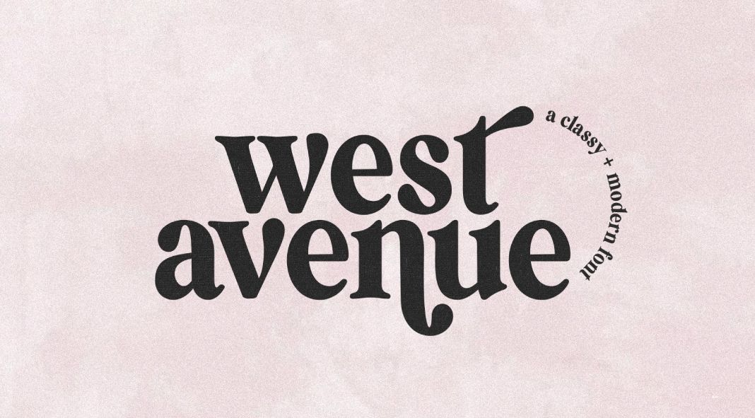 West Avenue font, a vintage serif typeface by KA Design