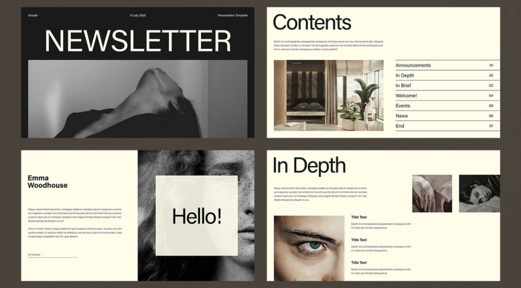 Adobe InDesign Newsletter Presentation Template