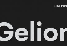 Gelion font family by Halbfett