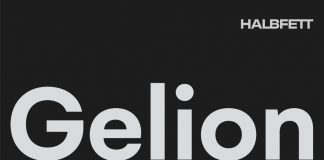 Gelion font family by Halbfett