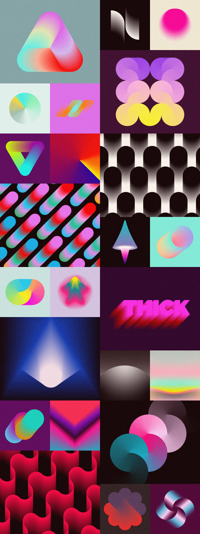 160 Gradient Blend Shapes and Graphics by RuleByArt