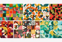Download Colorful Vector Background Patterns of Geometric Shapes and Artistic Graphics