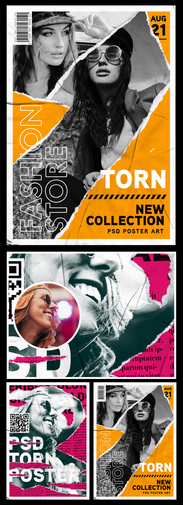 Torn Poster Design Photoshop Template