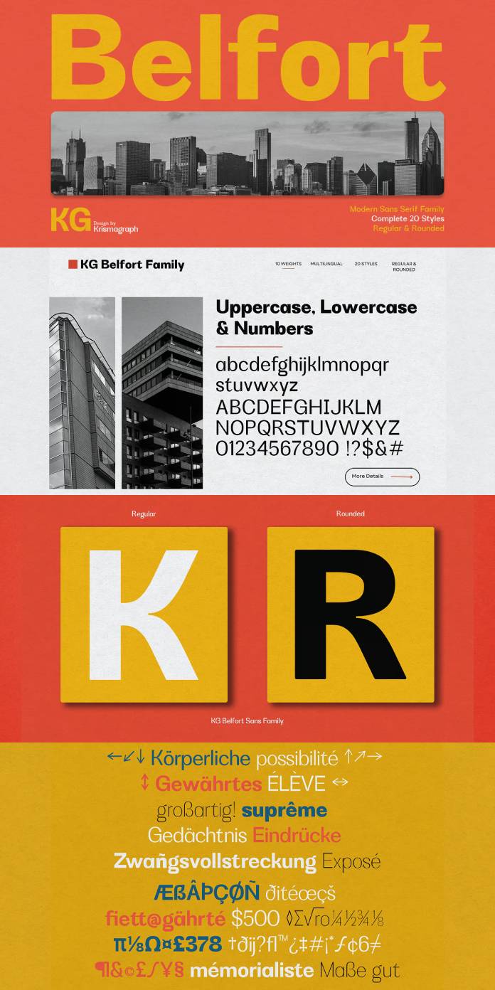 KG Belfort typeface by Krismagraph