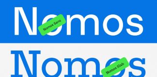 Nomos Sans and Nomos Slab Font Families from Identity Letters