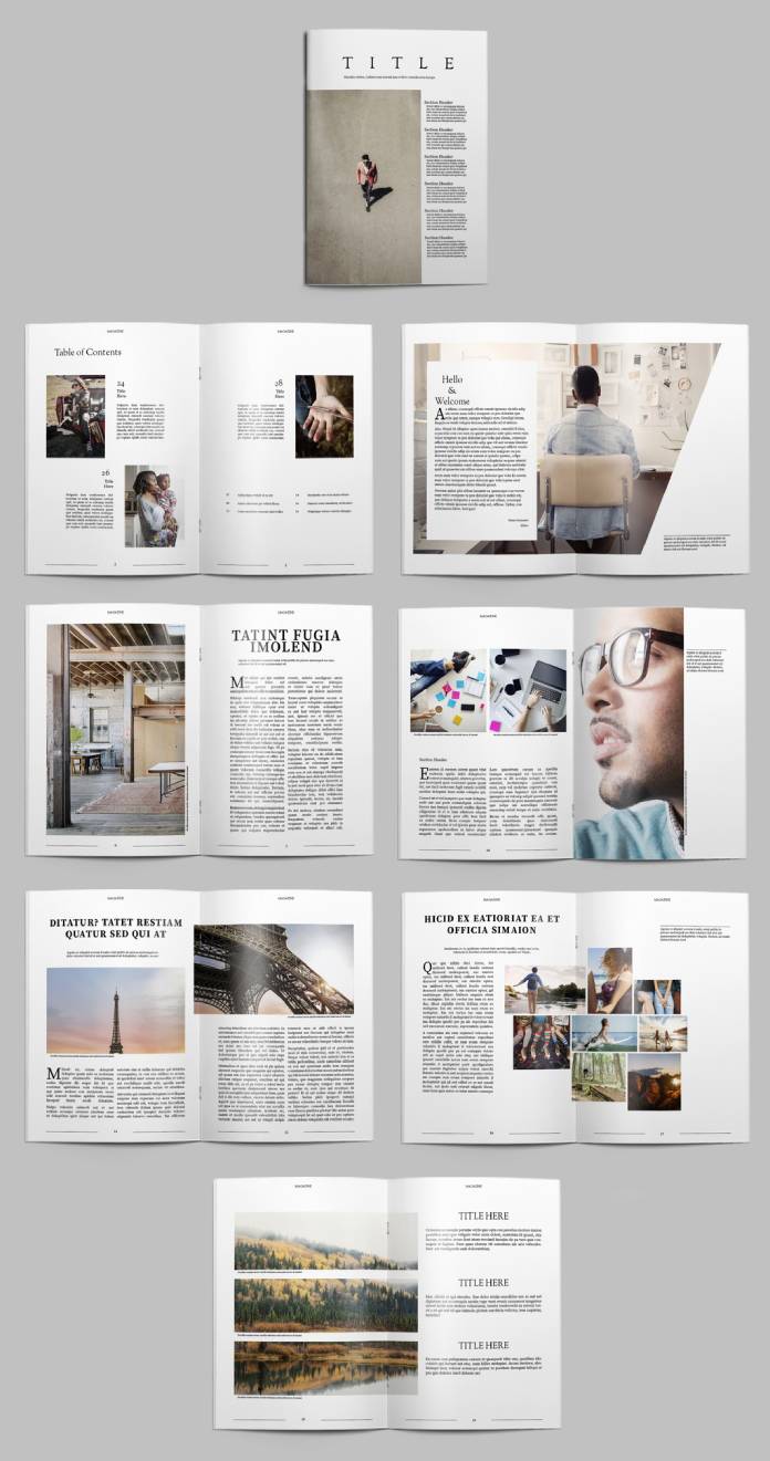 A Minimalist Magazine Template for Adobe InDesign