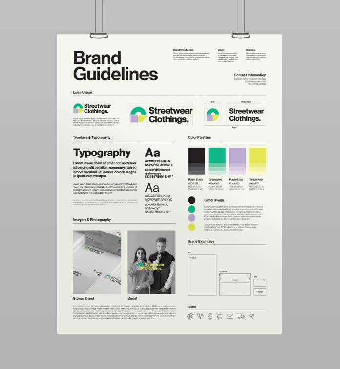 Brand Guidelines Poster Template by BrandPacks