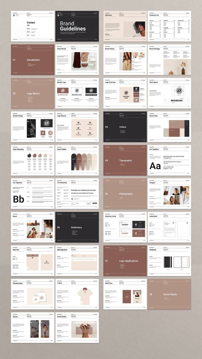 Brand Identity Design Guidelines Brochure Template