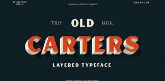 Carter Layered Typeface by Swistblink Design Studio