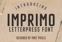 Imprimo Letterpress Vintage Font by Mint Pixels