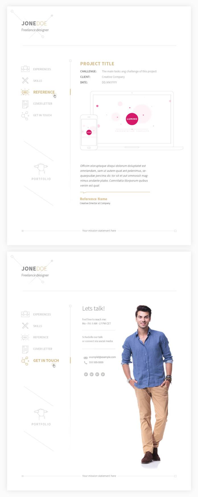 Interactive Resume Template for Adobe InDesign