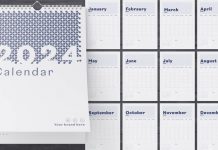 Vertical A4 2024 Calendar InDesign Template by Roverto Castillo