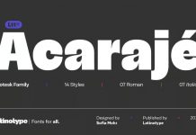 Acaraje font family by Latinotype