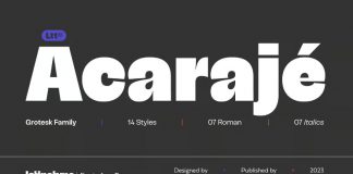 Acaraje font family by Latinotype