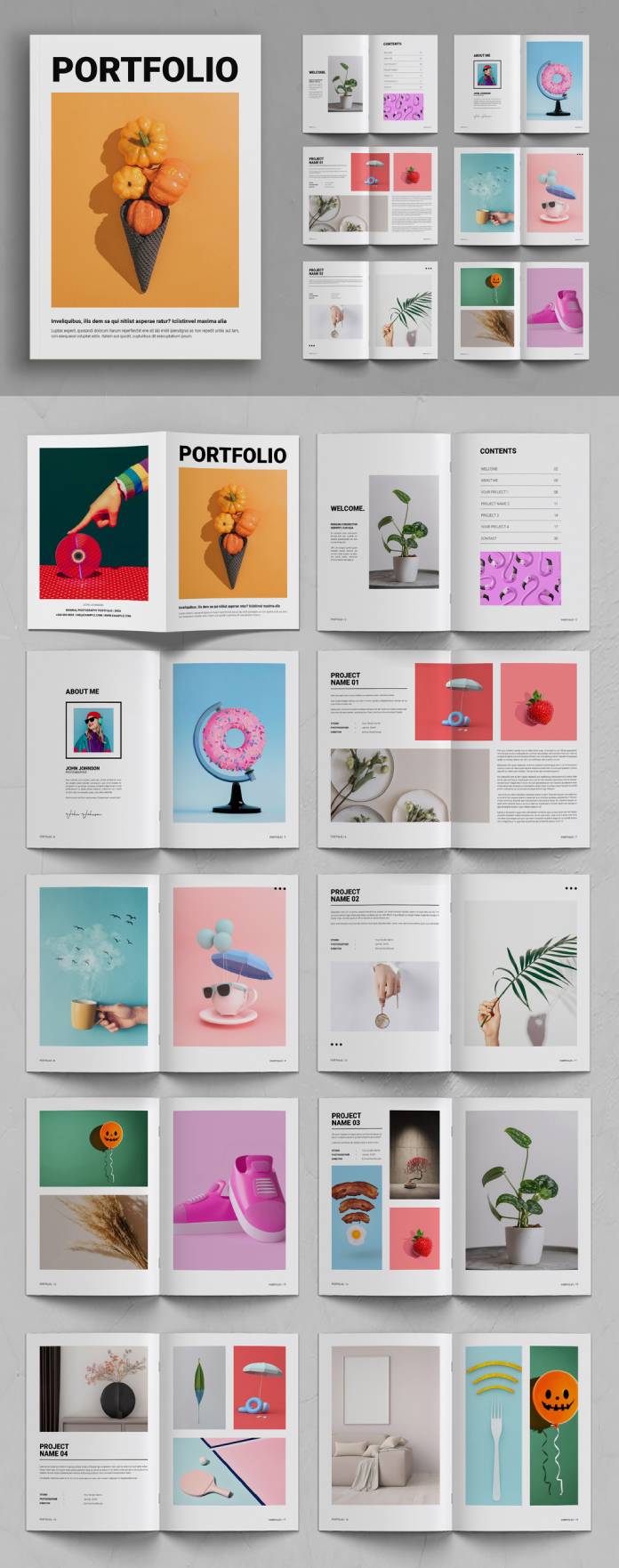 Adobe InDesign Portfolio Template by ContestDesign
