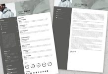 Minimal Resume and Cover Letter Template for Adobe InDesign